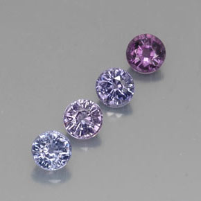 캐럿 천연 멀티컬러 스피넬 보석, 라운드 컷, 4.34 mm, VVS-VS