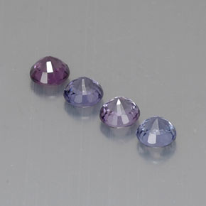 캐럿 천연 멀티컬러 스피넬 보석, 라운드 컷, 4.34 mm, VVS-VS