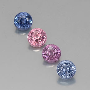 캐럿 천연 멀티컬러 스피넬 보석, 라운드 컷, 4.66 mm, VVS-VS