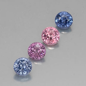 캐럿 천연 멀티컬러 스피넬 보석, 라운드 컷, 4.66 mm, VVS-VS