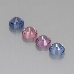 캐럿 천연 멀티컬러 스피넬 보석, 라운드 컷, 4.66 mm, VVS-VS
