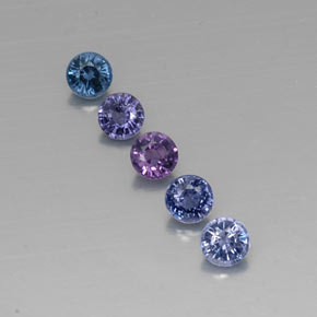 캐럿 천연 멀티컬러 스피넬 보석, 라운드 컷, 4.14 mm, VVS-VS