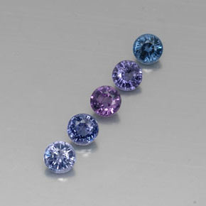 캐럿 천연 멀티컬러 스피넬 보석, 라운드 컷, 4.14 mm, VVS-VS