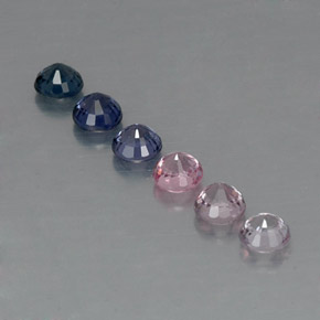 캐럿 천연 멀티컬러 스피넬 보석, 라운드 컷, 3.88 mm, VVS-VS
