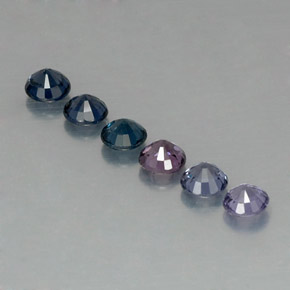 캐럿 천연 멀티컬러 스피넬 보석, 라운드 컷, 4.39 mm, VVS-VS