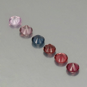 캐럿 천연 멀티컬러 스피넬 보석, 라운드 컷, 3.31 mm, VVS-VS