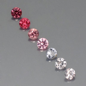 캐럿 천연 멀티컬러 스피넬 보석, 라운드 컷, 3.22 mm, VVS-VS
