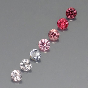 캐럿 천연 멀티컬러 스피넬 보석, 라운드 컷, 3.22 mm, VVS-VS