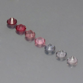 캐럿 천연 멀티컬러 스피넬 보석, 라운드 컷, 3.22 mm, VVS-VS
