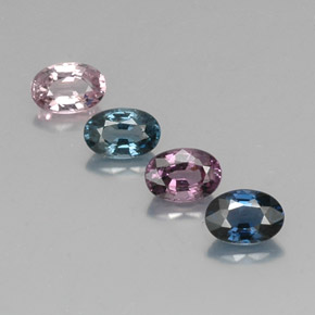 캐럿 천연 멀티컬러 스피넬 보석, 타원형 컷, 6×4.1 mm, VVS