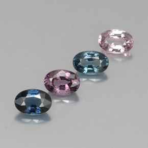 캐럿 천연 멀티컬러 스피넬 보석, 타원형 컷, 6×4.1 mm, VVS