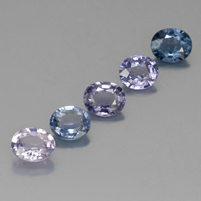 캐럿 천연 멀티컬러 스피넬 보석, 타원형 컷, 5.9×5 mm, VVS