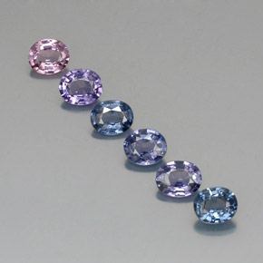 캐럿 천연 멀티컬러 스피넬 보석, 타원형 컷, 5.5×4.5 mm, VVS-VS