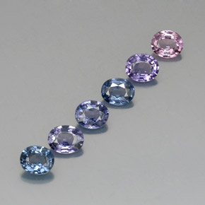 캐럿 천연 멀티컬러 스피넬 보석, 타원형 컷, 5.5×4.5 mm, VVS-VS