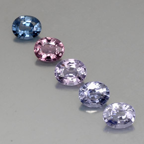 캐럿 천연 멀티컬러 스피넬 보석, 타원형 컷, 5.9×4.8 mm, VVS