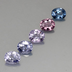 캐럿 천연 멀티컬러 스피넬 보석, 타원형 컷, 5.9×4.8 mm, VVS