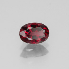 0.80캐럿 천연 레드 스피넬, 타원형 컷, 6.6×4.7 mm, VS