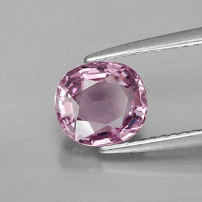 1.78캐럿 천연 보랏빛 핑크 스피넬, 쿠션 컷, 7.6×6.8 mm, VS