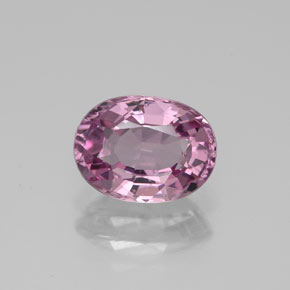 1.61캐럿 천연 바이올렛 핑크 스피넬, 타원형 컷, 8.1×6 mm, VS