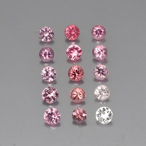 캐럿 천연 멀티컬러 스피넬 보석, 라운드 컷, 3.15 mm, VVS-VS