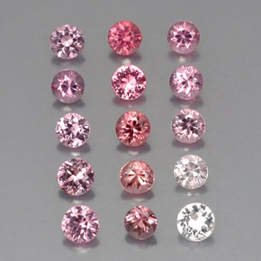 캐럿 천연 멀티컬러 스피넬 보석, 라운드 컷, 3.15 mm, VVS-VS