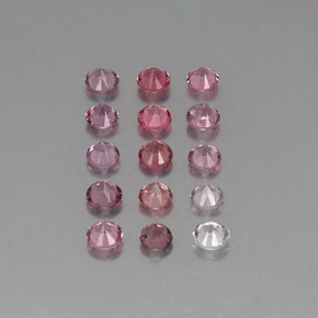 캐럿 천연 멀티컬러 스피넬 보석, 라운드 컷, 3.15 mm, VVS-VS