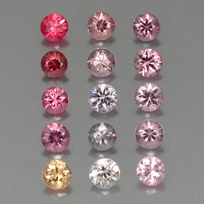 캐럿 천연 멀티컬러 스피넬 보석, 라운드 컷, 2.72 mm, VVS-VS