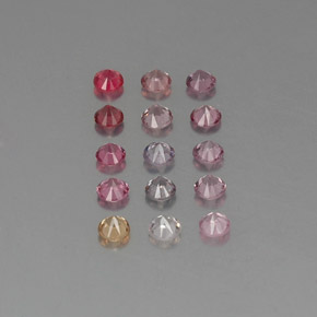 캐럿 천연 멀티컬러 스피넬 보석, 라운드 컷, 2.72 mm, VVS-VS