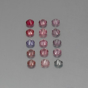 캐럿 천연 멀티컬러 스피넬 보석, 라운드 컷, 2.58 mm, VVS-VS