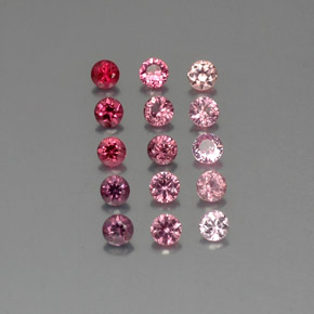 캐럿 천연 멀티컬러 스피넬 보석, 라운드 컷, 2.70 mm, VVS-VS