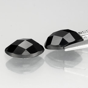 캐럿 천연 검정색 스피넬 보석, 마퀴즈, 8.1×4.1 mm, 불투명체