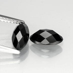캐럿 천연 검정색 스피넬 보석, 마퀴즈, 8.1×4.2 mm, 불투명체