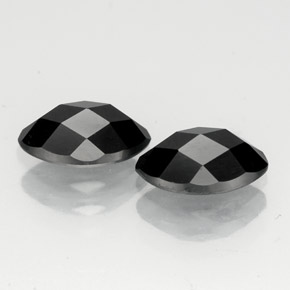 캐럿 천연 검정색 스피넬 보석, 마퀴즈, 8.1×4.2 mm, 불투명체