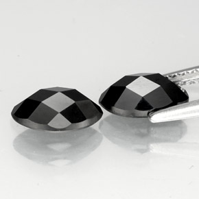 캐럿 천연 검정색 스피넬 보석, 마퀴즈, 8.1×4.2 mm, 불투명체
