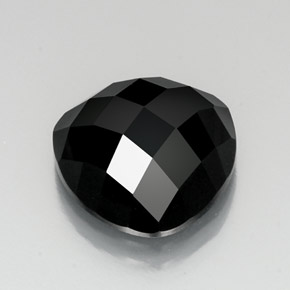 11.46캐럿 천연 검정색 스피넬, 트릴리언, 14.1×13.8 mm, 불투명체