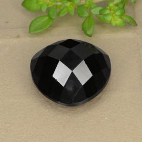 11.29캐럿 천연 검정색 스피넬, 트릴리언, 14.2×13.9 mm, 불투명체