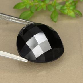 11.29캐럿 천연 검정색 스피넬, 트릴리언, 14.2×13.9 mm, 불투명체