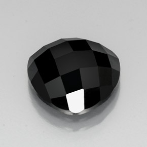 10.65캐럿 천연 검정색 스피넬, 트릴리언, 14.1×13.8 mm, 불투명체