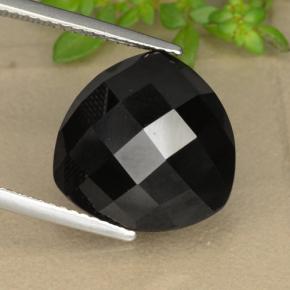 11.01캐럿 천연 검정색 스피넬, 트릴리언, 14.1×13.8 mm, 불투명체