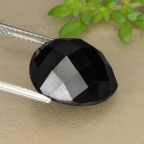 11.01캐럿 천연 검정색 스피넬, 트릴리언, 14.1×13.8 mm, 불투명체