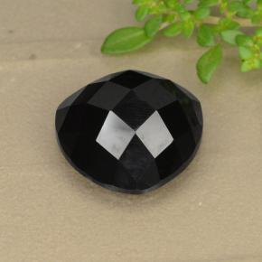 10.90캐럿 천연 검정색 스피넬, 트릴리언, 14.2×13.9 mm, 불투명체
