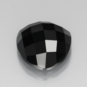 12.04캐럿 천연 검정색 스피넬, 트릴리언, 13.9×13.9 mm, 불투명체