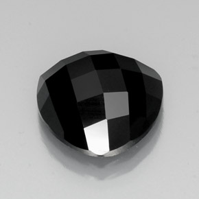 10.85캐럿 천연 검정색 스피넬, 트릴리언, 14.1×13.9 mm, 불투명체