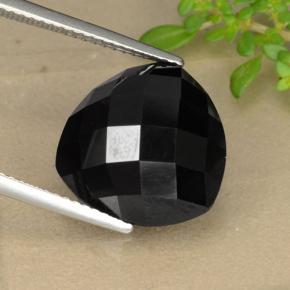 11.03캐럿 천연 검정색 스피넬, 트릴리언, 14.1×13.9 mm, 불투명체