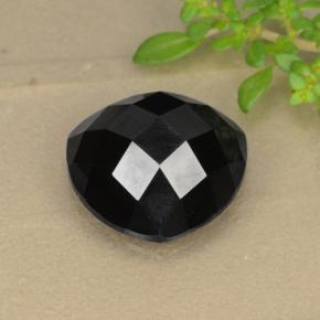 11.03캐럿 천연 검정색 스피넬, 트릴리언, 14.1×13.9 mm, 불투명체