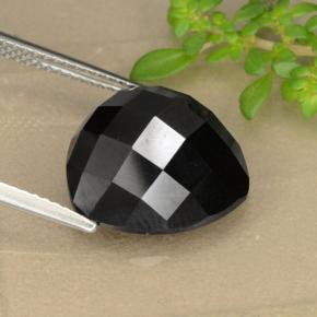 11.03캐럿 천연 검정색 스피넬, 트릴리언, 14.1×13.9 mm, 불투명체