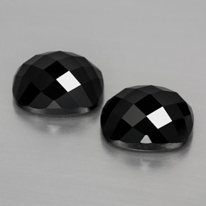 8.03캐럿 천연 검정색 스피넬 보석, 쿠션 컷, 10.1×8.1 mm, 불투명체