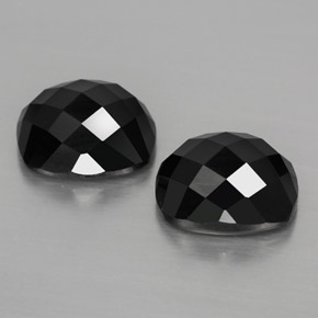 캐럿 천연 검정색 스피넬 보석, 쿠션 컷, 10×8.1 mm, 불투명체