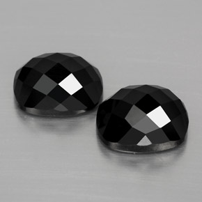 캐럿 천연 검정색 스피넬 보석, 쿠션 컷, 10×8.1 mm, 불투명체
