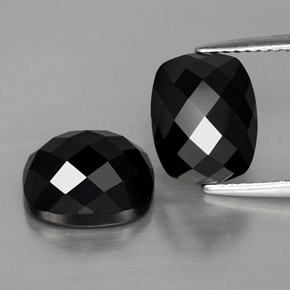 8.88캐럿 천연 검정색 스피넬 보석, 쿠션 컷, 10×8.1 mm, 불투명체